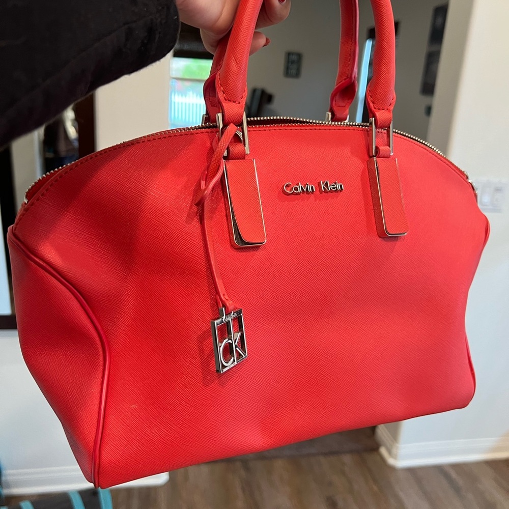 Calvin Klein red purse good condition